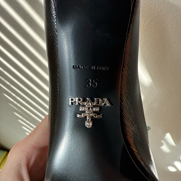 Prada Black Leather Heels - Picture 4 of 9